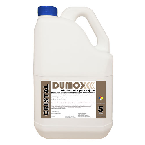 DUMOX Cristal - Abrillantador para máquinas lavavajillas (5 Litros